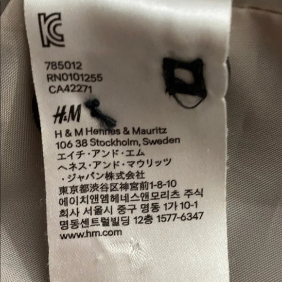 H&M Women’s navy double breasted peacock jacket 4 - Picture 12 of 13